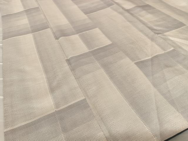 平和屋着物○本場大島紬 白大島 カタス7マルキ 色紙重ね文 正絹 逸品