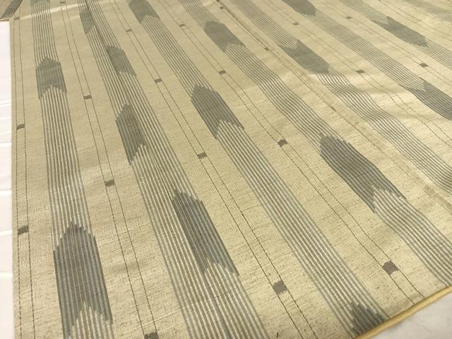 平和屋着物○上質な紬 矢羽根間道 正絹 逸品 AABA0252zg