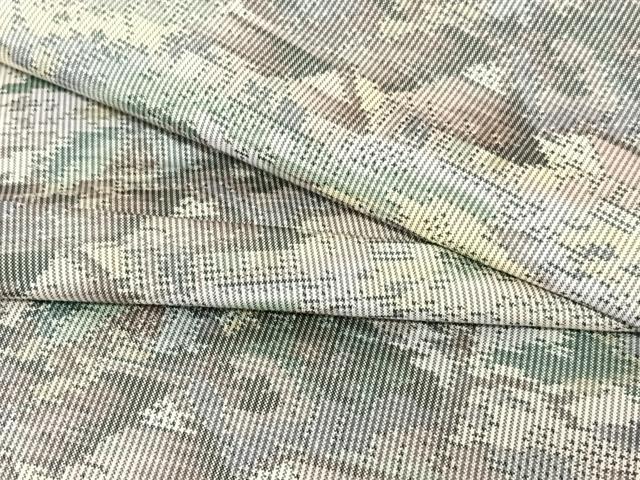 平和屋着物●都喜ヱ門　本場大島紬　一元7マルキ　総絣　風景文　藤絹織物謹製　正絹　逸品　AABA0256zg