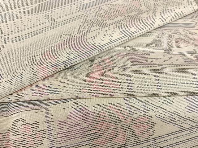 平和屋着物●本場大島紬　人物風景花文　正絹　逸品　未使用　AABA0257zg