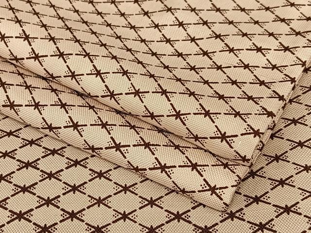 平和屋着物●お召　菱文　正絹　逸品　AABA0275zg