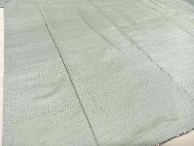 平和屋着物○上質な紬 色無地 豆がら茶色 正絹 逸品 AABA0305zg