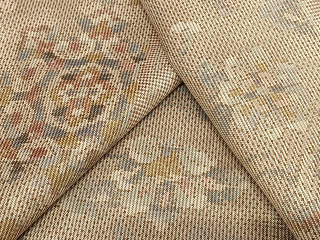 平和屋着物●本場大島紬　一元7マルキ　総絣　花唐草間道　正絹　逸品　未使用　AABA0317zg