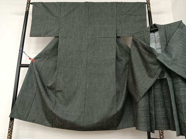 平和屋着物●男性　紬　アンサンブル　檳榔子染色　正絹　逸品　AABA0324zg