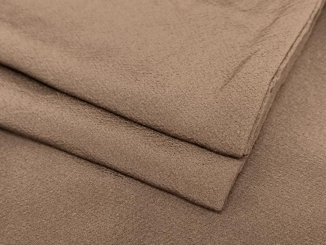 平和屋着物●上質な色無地　黒鳶色　正絹　逸品　AABA0369zg