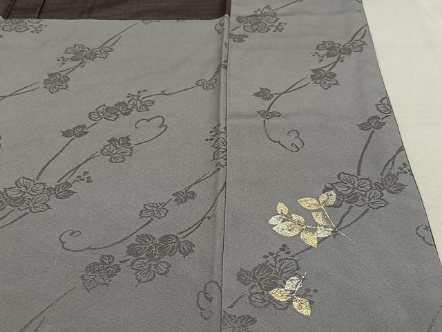 平和屋着物○上質な小紋 格子 似せ紫色地 やまと誂製 正絹 逸品