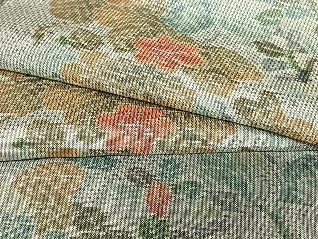 平和屋着物●本場大島紬　一元7マルキ　総絣　枝花文　正絹　逸品　未使用　AABA0389zg