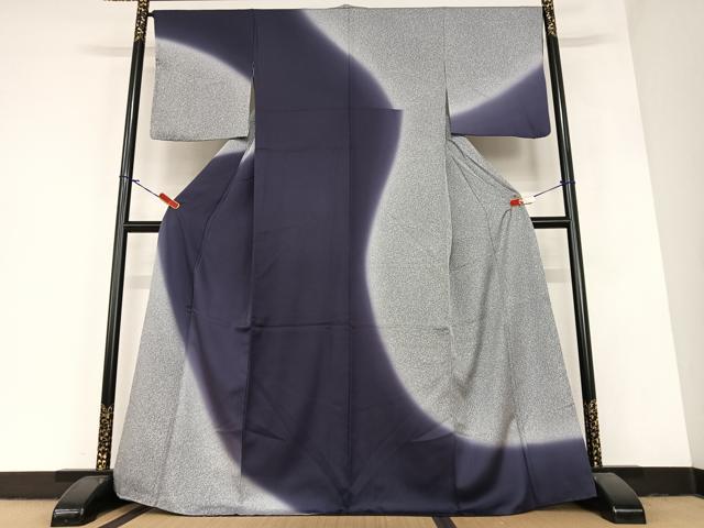 平和屋着物●訪問着　霞文　たたき染め　正絹　逸品　AABA0414zg