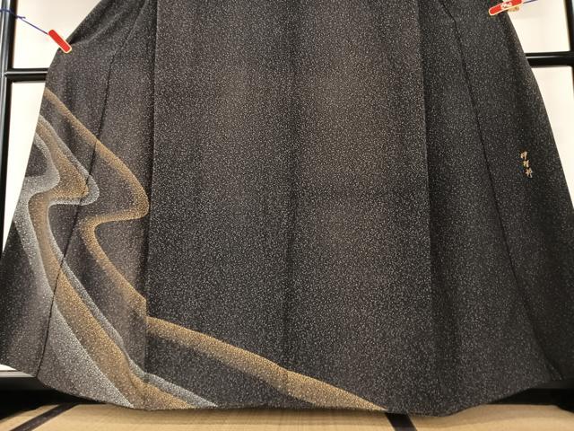 平和屋着物○訪問着 作家物 伊智郎 流水文 金銀彩 正絹 逸品 AABA0436zg