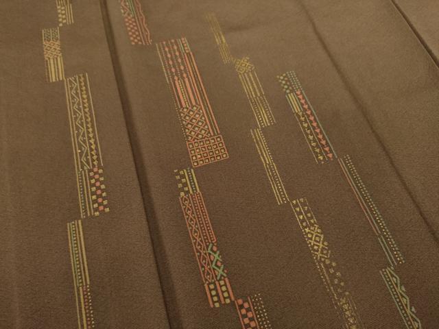 平和屋着物○川村久宣 訪問着 短冊文 暈し染め 金彩 正絹