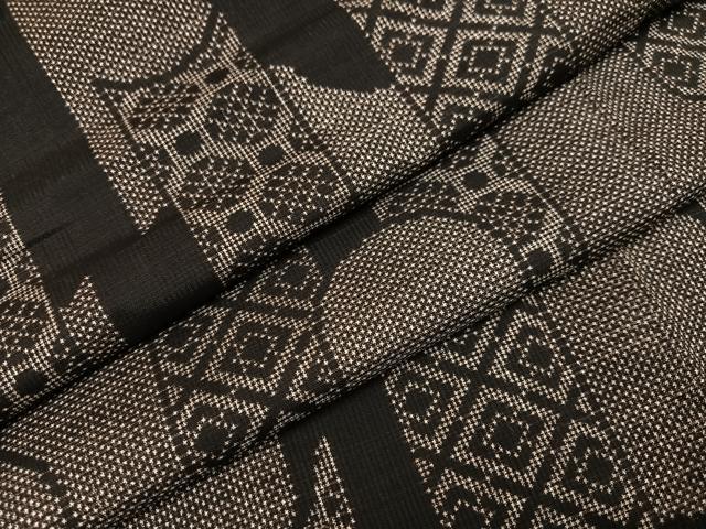 平和屋着物●本場大島紬　一元絣　変わり間道　正絹　逸品　AABA1246ph