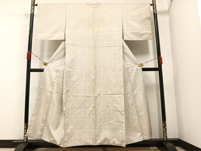 平和屋着物●本場大島紬　白大島　一元7マルキ　唐草文　正絹　逸品　AABA1320ph 平和屋着物○本場大島紬 白大島 一元7マルキ 唐草文 正絹 逸品