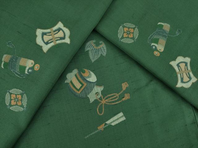 平和屋着物●上京の名門・菱屋六右ェ門　紬　宝尽くし　正絹　逸品　AABA1348ck