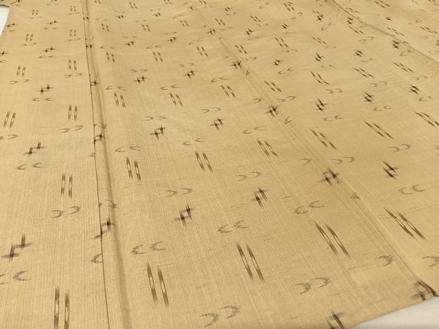 平和屋着物＊夏物　紗紬　琉球絣文様　正絹　逸品　AABA2483np_3