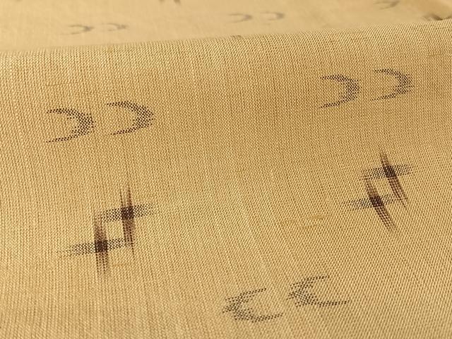 平和屋着物＊夏物　紗紬　琉球絣文様　正絹　逸品　AABA2483np_5