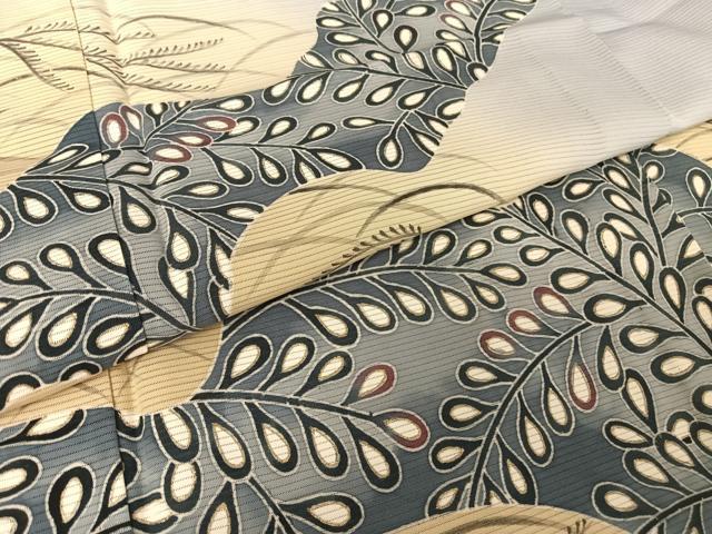 平和屋着物＊夏物 東京友禅 久呂田明功 男性 訪問着 絽 萩 暈 