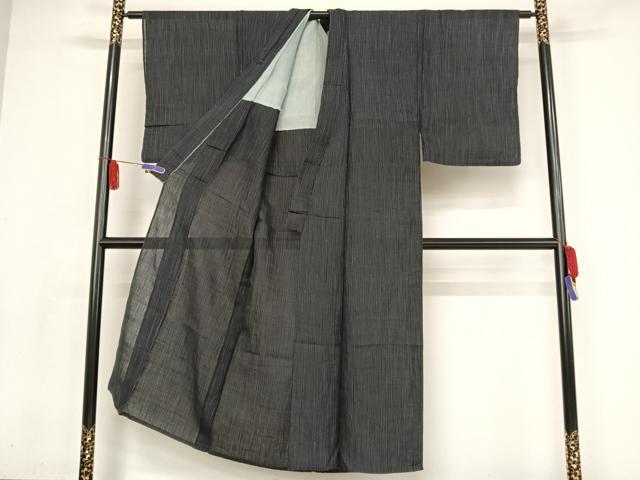 平和屋着物＊夏物　男性　上布　縞　麻　逸品　AABA2500np_1