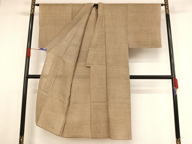 平和屋着物＊夏物　越後上布　十字絣　麻　逸品　AABA2501np_2