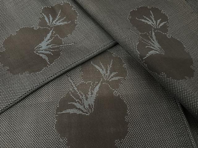 平和屋着物＊夏物　本場大島紬　夏大島　舞花文　正絹　逸品　AABA2502np