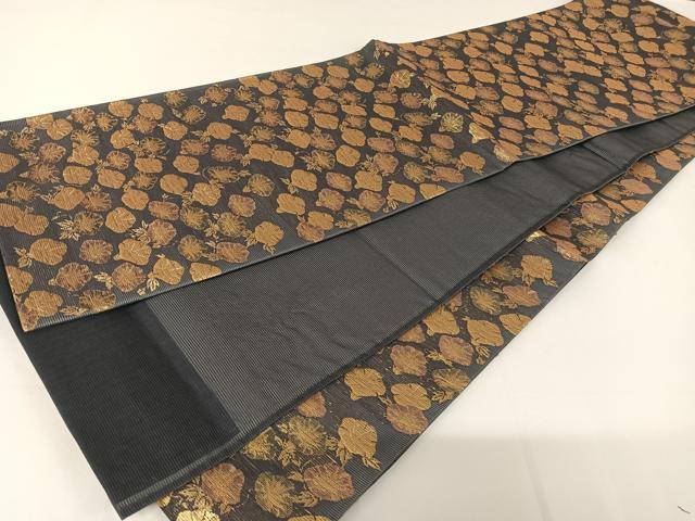平和屋着物＊夏物 全通柄袋帯 朝顔 金糸 正絹 逸品 AABA2551np 袋帯
