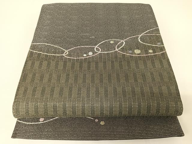 平和屋着物＊夏物　六通柄袋帯　丸繋ぎ　金銀糸　正絹　逸品　AABA2552np