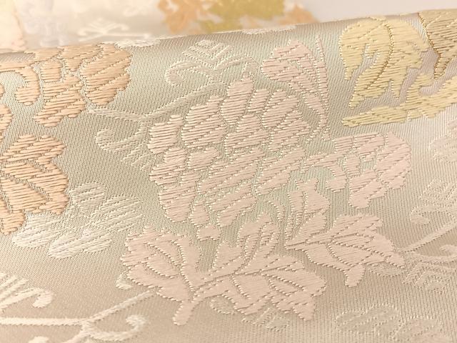 平和屋着物○西陣坐佐織 六通柄袋帯 唐織 吉祥文様 能装花兎文 金糸