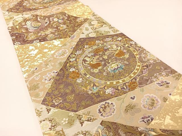 平和屋着物○西陣 河瀬満織物謹製 六通柄袋帯 金幻王朝