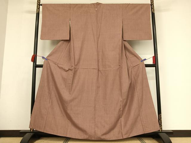 平和屋着物●本場結城紬　重要無形文化財　色無地　鴇浅葱色　正絹　逸品　AABA2621np 平和屋着物○本場結城紬 重要無形文化財 色無地 鴇浅葱色 正絹