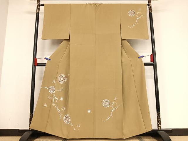 平和屋着物●訪問着　正倉院花文　金彩　三越扱い　　正絹　逸品　AABA2636np