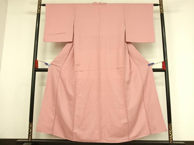 平和屋着物●上質な色無地　紋意匠　薄紅梅色　正絹　逸品　未使用　AABA2640np 平和屋着物○上質な色無地 紋意匠 薄紅梅色 正絹 逸品 未