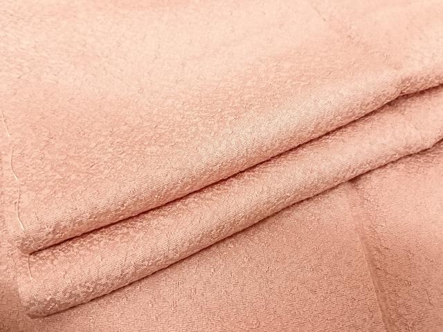 平和屋着物●上質な色無地　紋意匠　薄紅梅色　正絹　逸品　未使用　AABA2640np