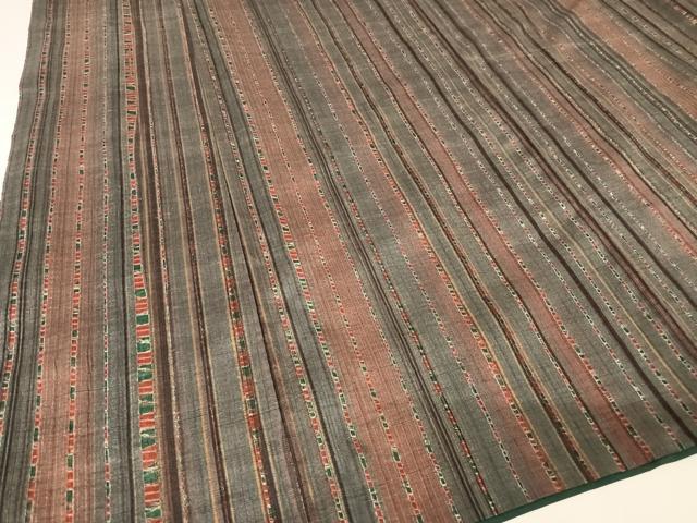 平和屋着物○伝統工芸士 七代目 吉澤与市 紬 竜巻絞り 正絹