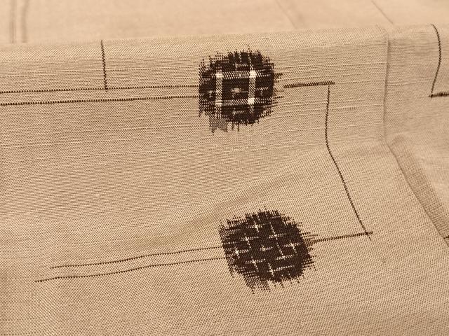 平和屋着物○上質な紬 丸文 正絹 逸品 AABA2645np