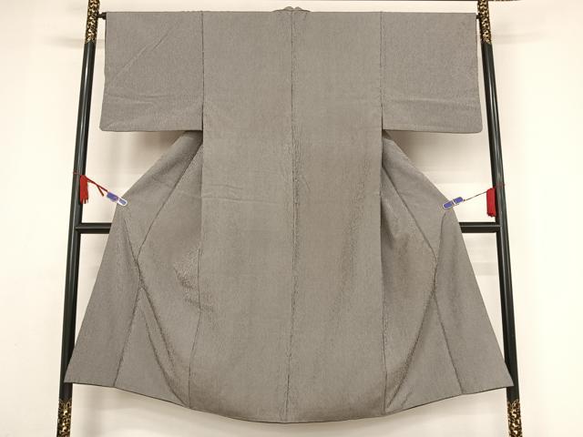 平和屋着物○男性 江戸小紋 万筋 黒×白 正絹 逸品 AABA2672np