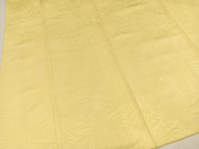 平和屋着物●上質な色無地　花地紋　淡黄色　正絹　逸品　AABA2716ph 平和屋着物○上質な色無地 花地紋 淡黄色 正絹 逸品 AABA2716ph