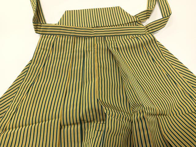 平和屋着物○男性 馬乗り袴 縞 正絹 逸品 AABA2751ph