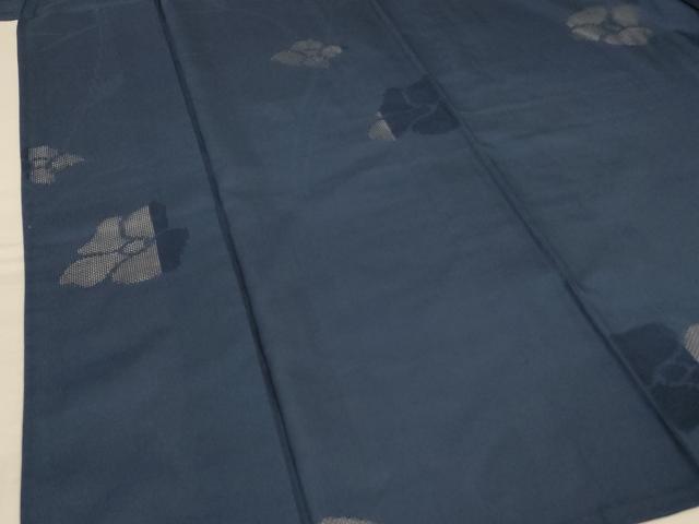 平和屋着物＊夏物 色無地 縦絽 舞花紋紗 褐返色 正絹