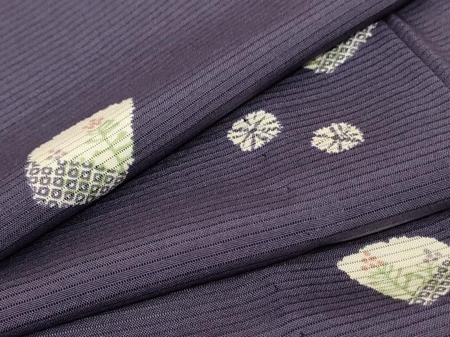 平和屋着物＊夏物　小紋　絽　色紙花文　正絹　逸品　AABA2772jd