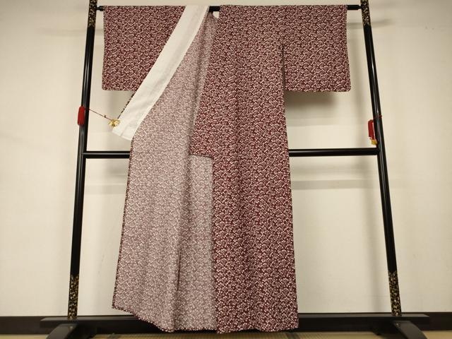 平和屋着物＊夏物　小紋　絽　萩文　正絹　逸品　AABA2773jd_2