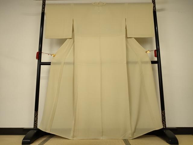 平和屋着物＊夏物　本加賀友禅作家　梶山伸監修　色無地　絽　蒸栗色　正絹　逸品　AABA2786jd