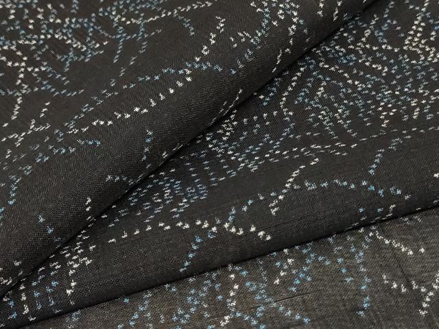 平和屋着物＊夏物 紗紬 枝葉文 正絹 逸品 AABA2798jd 紬