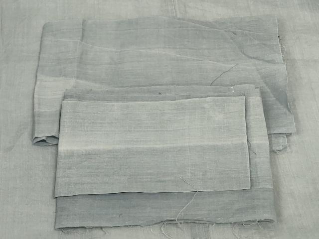 平和屋着物＊夏物 男性 色紋付 灰青色 麻 AABA2816jd