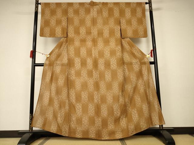 平和屋着物＊夏物　小紋　絽　市松文様　正絹　逸品　AABA2818jd 平和屋着物＊夏物 小紋 絽 市松文様 正絹 逸品 AABA2818jdの通販はau