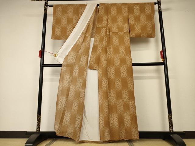 平和屋着物＊夏物　小紋　絽　市松文様　正絹　逸品　AABG9108jd 平和屋着物＊夏物 小紋 絽 市松文様 正絹 逸品 AABA2818jdの通販はau