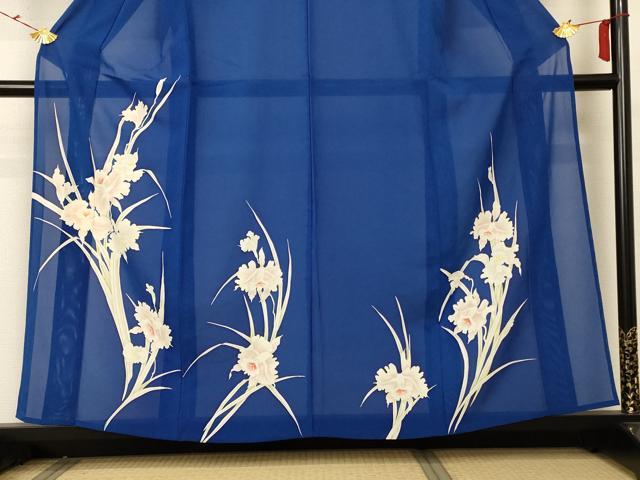 平和屋着物＊夏物　小紋　紗　草花文　正絹　逸品　AABB5855st 平和屋着物＊夏物 小紋 紗 草花文 正絹 逸品 AABB5855stの通販 by 平和