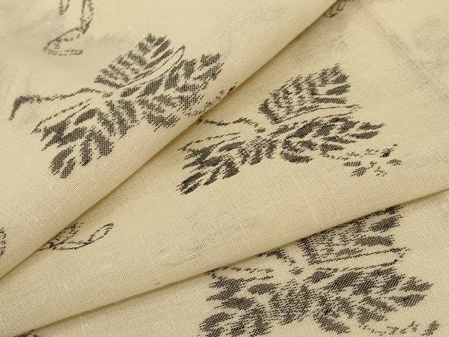 平和屋着物＊夏物　紗紬　七宝文　鶴　正絹　逸品　AABA2852jd