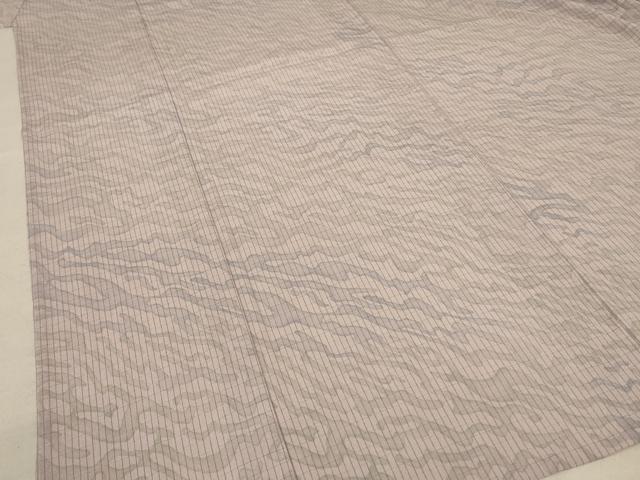 平和屋着物＊夏物 小紋 絽 霞文 洗える着物 AABA2867jd