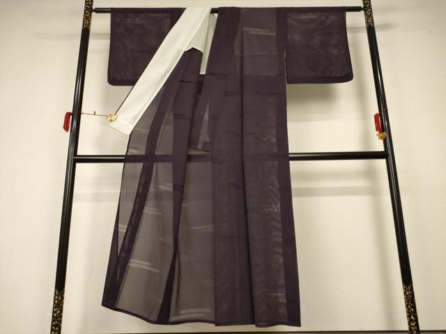 平和屋着物＊夏物　色無地　霞紋紗　黒鳶色　正絹　逸品　AABA2876jd 平和屋着物＊夏物 色無地 霞紋紗 黒鳶色 正絹 逸品 AABA2876jdの通販は