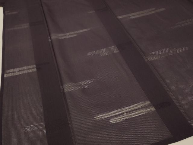 平和屋着物＊夏物 色無地 霞紋紗 黒鳶色 正絹 逸品 AABA2876jdの通販は