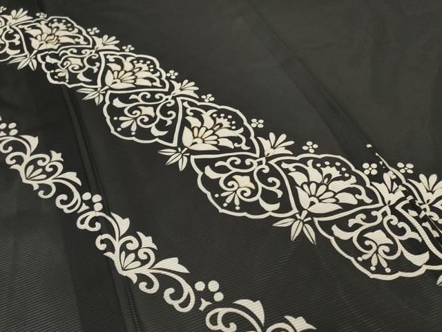 平和屋着物＊夏物 訪問着 絽 幾何学花文 金彩 正絹 逸品 AABA2877jd